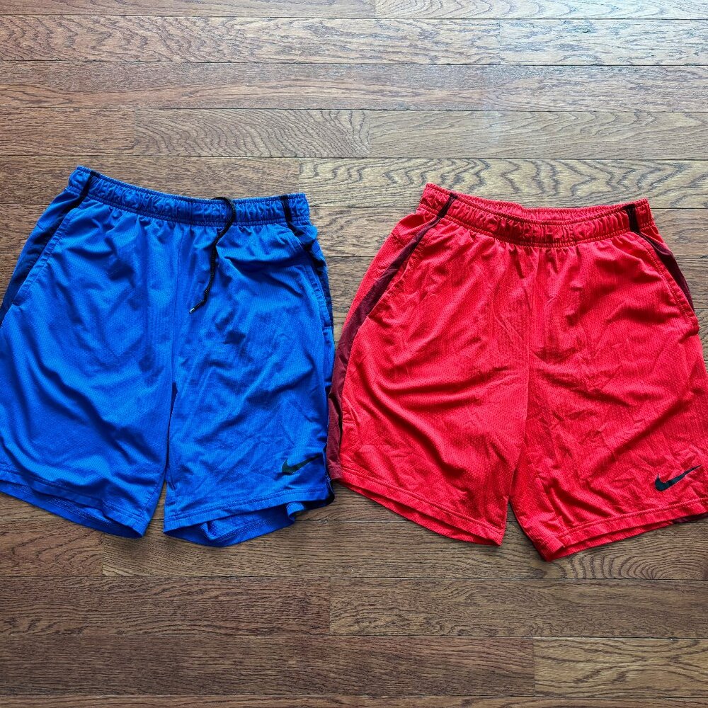TWO Men's Nike Drifit running shorts. size large